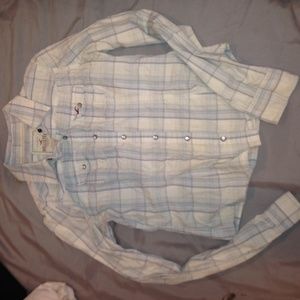 hollister button up flannel top